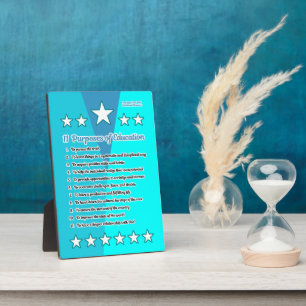 11 Purposes of Education Plaque