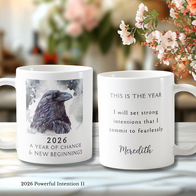11. Raven 2026 Year of Change Powerful Intention Coffee Mug (Raven 2026 Year of Change and New Beginnings Powerful Intention 11 Coffee Mug)