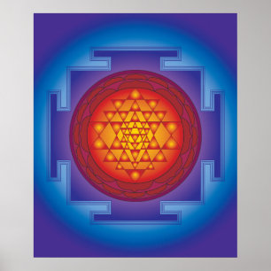 11 SRI YANTRA FLAME POSTER