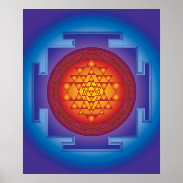 11 SRI YANTRA FLAME POSTER (Front)