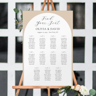 11 Tables Beige Arch Find Your Seat Seating Chart
