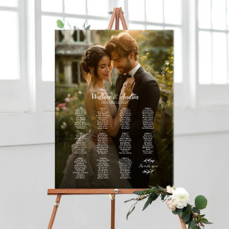 11 tables elegant photo wedding seating chart