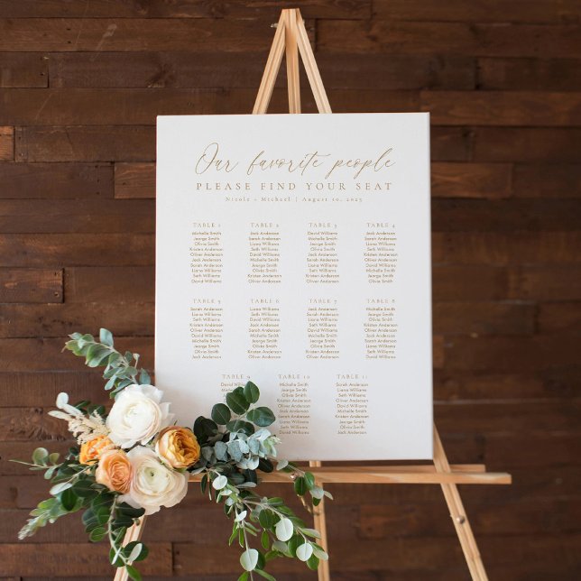 11 Tables Our Favourite People Seating Chart (Creator Uploaded)