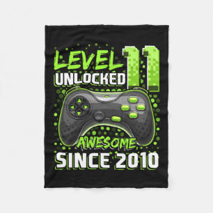 11 Unlocked Awesome 2010 Video Game 11th Birthday Fleece Blanket