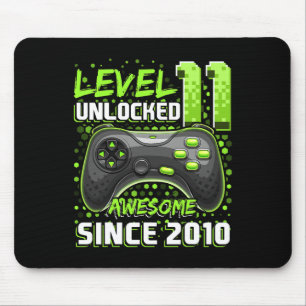 11 Unlocked Awesome 2010 Video Game 11th Birthday  Mouse Pad