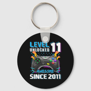 11 Unlocked Awesome 2011 Video Game 11th Birthday  Key Ring