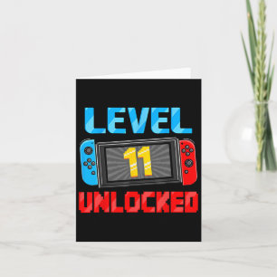 11 Unlocked Gamer 11th Birthday Gift Video Game Bo Card