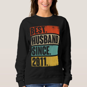 11 Wedding Aniversary For Him Best Husband Since 2 Sweatshirt