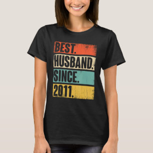 11 Wedding Aniversary For Him Best Husband Since 2 T-Shirt