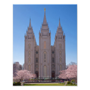 11" X 14" Salt lake Temple in Spring. Photo Print