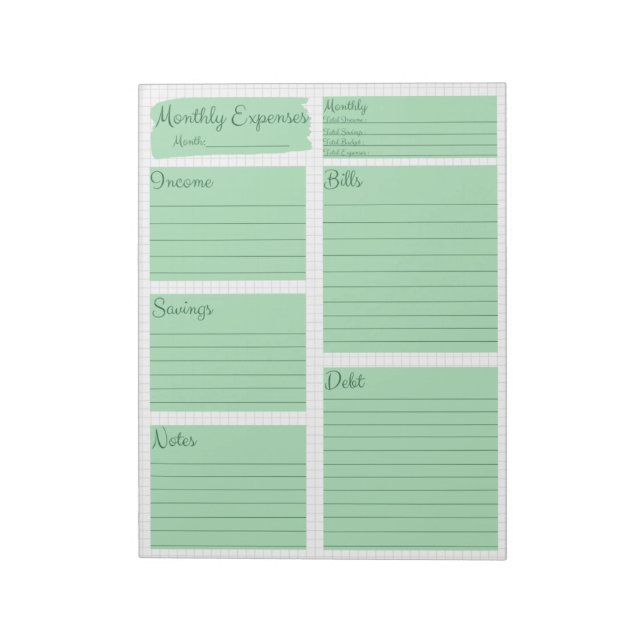 11" x 8.5" Notepad - 40 pages (Rotated)