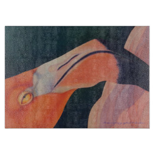 11" x 8" Glass Flamingo Cutting Board