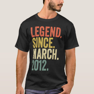 11 Year Old 11st Birthday Legend Since March 2012 T-Shirt