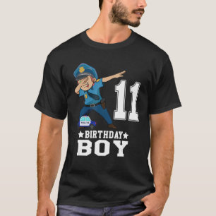 11 Year Old 11th Birthday Boy Dabbing Police For T-Shirt
