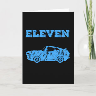 11 Year Old 11th Birthday Boy Muscle Car Card