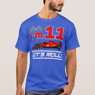 11 Year Old 11th Birthday Gift Boys Cool Kid Car T-Shirt