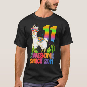 11 Year Old Awesome Since 2011 11th Birthday Teen T-Shirt