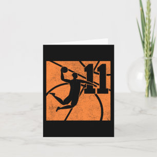 11 Year Old Basketball Dunk 11th Birthday Party Th Card