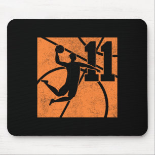 11 Year Old Basketball Dunk 11th Birthday Party Th Mouse Pad
