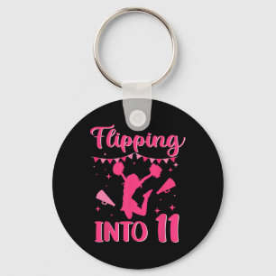 11 Year Old Birthday Cheerleading Girl 11th Cheerl Key Ring