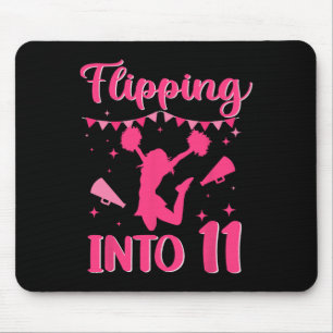 11 Year Old Birthday Cheerleading Girl 11th Cheerl Mouse Pad