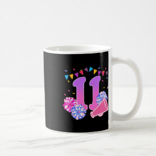 11 Year Old Birthday Cheerleading Girl 11th Party Coffee Mug