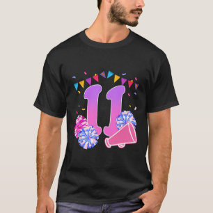 11 Year Old Birthday Cheerleading Girl 11th Party T-Shirt
