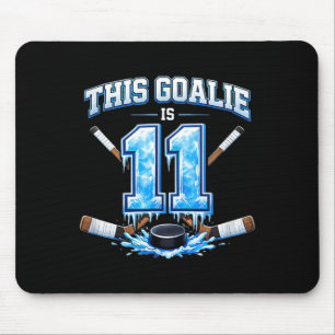 11 Year Old Birthday Ice Hockey Goalie Mouse Pad