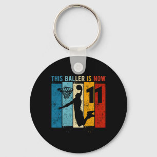 11 Year Old Bysketbyll 11th Birthday Boy Key Ring