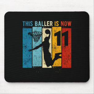 11 Year Old Bysketbyll 11th Birthday Boy Mouse Pad