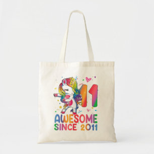 11 Year Old Gifts Girls Teens Dabbing Unicorn 11th Tote Bag
