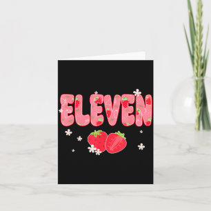 11 Year Old Girl 11th Birthday Sweet Strawberry Th Card