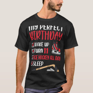 11 Year Old Ice Hockey Birthday Party 11th Boy Bda T-Shirt