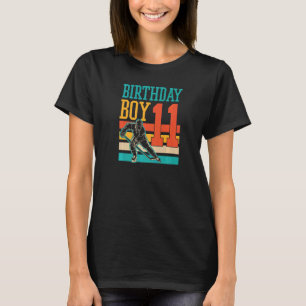 11 Year Old Ice Hockey Themed 11th Birthday Party T-Shirt