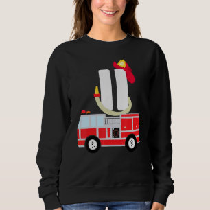 11 Year Old It's My 11th Birthday Boy Fire Truck F Sweatshirt