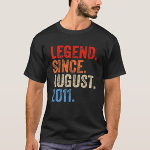 11 Year Old  Legend Since August 2011 11th Birthda T-Shirt