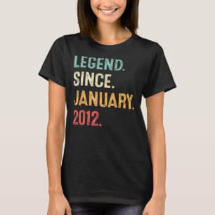 11 Year Old Legend Since January 2012 11th Birthd T-Shirt