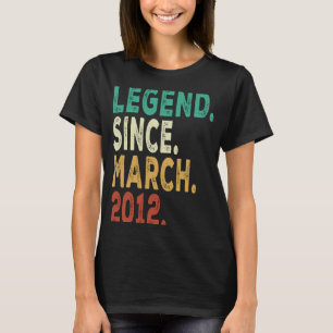 11 Year Old Legend Since March 2012 11th Birthday  T-Shirt