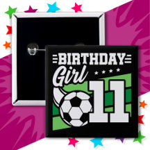 11 Year Old Soccer Football 11th Birthday Girl