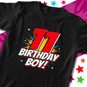 11 Year Old Superhero Birthday Boy 11th Birthday T-Shirt