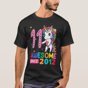 11 Year Old Unicorn Flossing 11th Birthday Girl T-Shirt