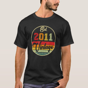 11 Year Old  Vintage 2011  11th B Day T-Shirt