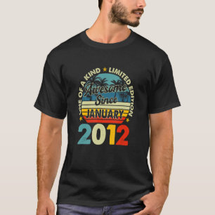 11 Year Old Vintage January 2012 11th Birthday Re T-Shirt