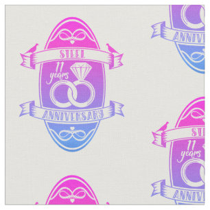 11 Year traditional Steel 11th wedding anniversary Fabric