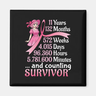 11 Years 132 Months And Counting Breast Cancer Sur Magnet