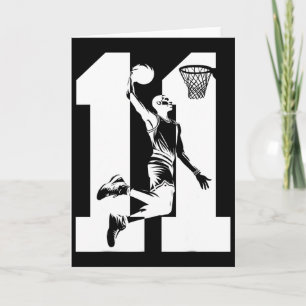 11 Years Number 11 Sketll 11th Birthday Card