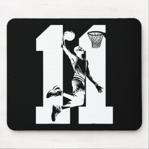 11 Years Number 11 Sketll 11th Birthday Mouse Pad