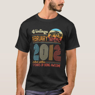 11 Years Of Being Awesome February 2012 Girls Boys T-Shirt