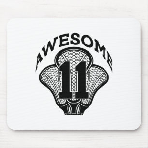 11 Years Of Being Awesome Lacrosse 11th Birthday  Mouse Pad