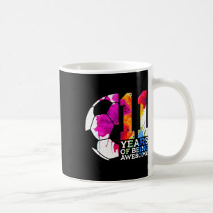 11 Years Of Being Awesome Soccer 11th Birthday  Coffee Mug